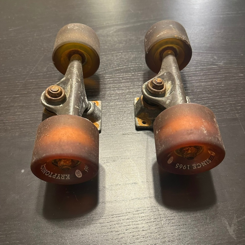 Vintage Kryptonics Skateboard Trucks and 60mm Wheels Set Since 1965 Old School